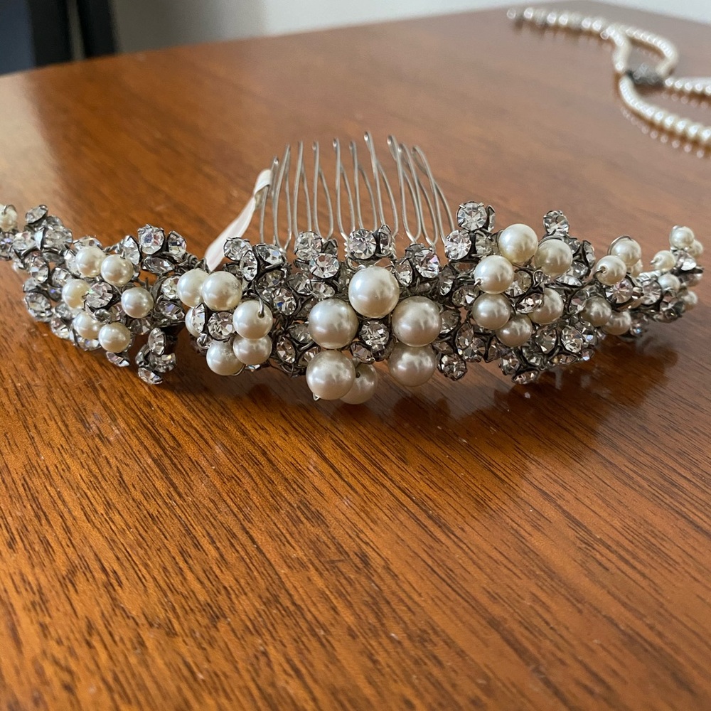 Crystal & Pearl Hair Clip - Bridal Clip